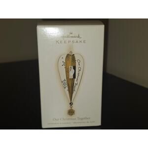 Hallmark 2009 Our Christmas Together Metal Heart Dangle Keepsake Xmas‎ Ornament